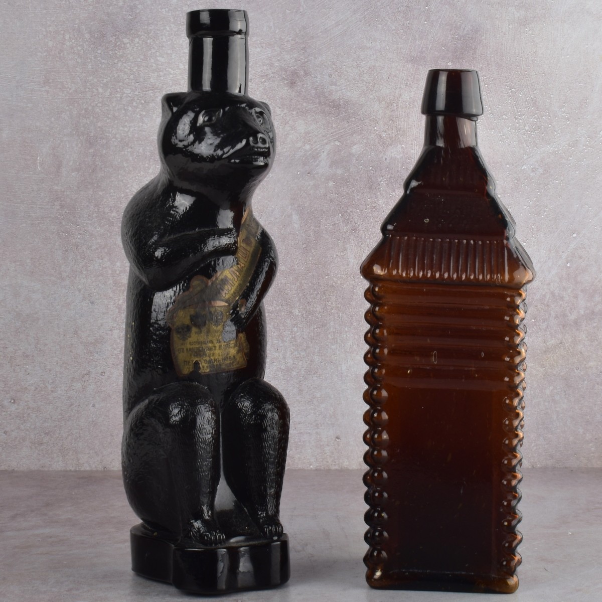 Antique Brown Glass Bottles