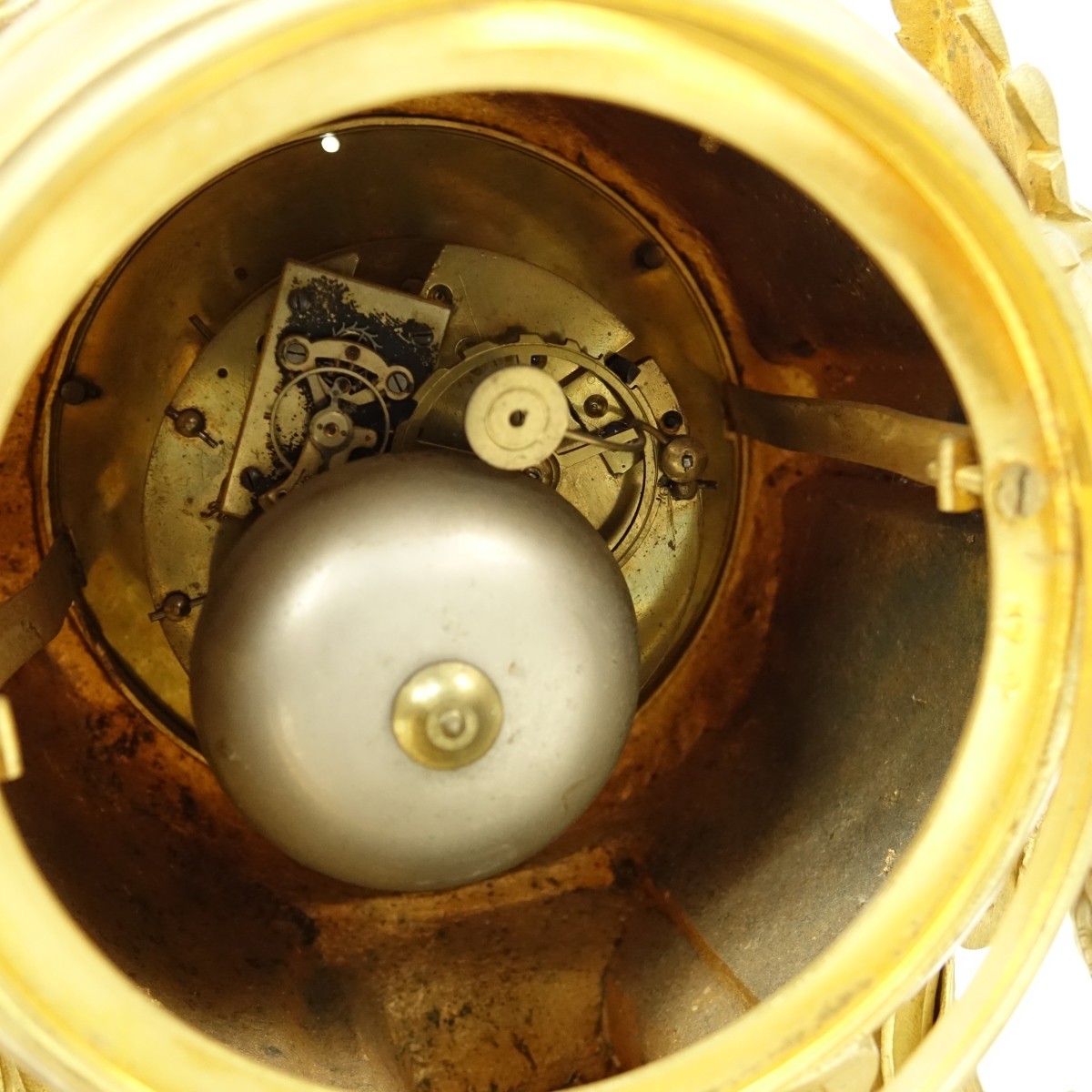 19C French Louis XVI Style Gilt Bronze Clock