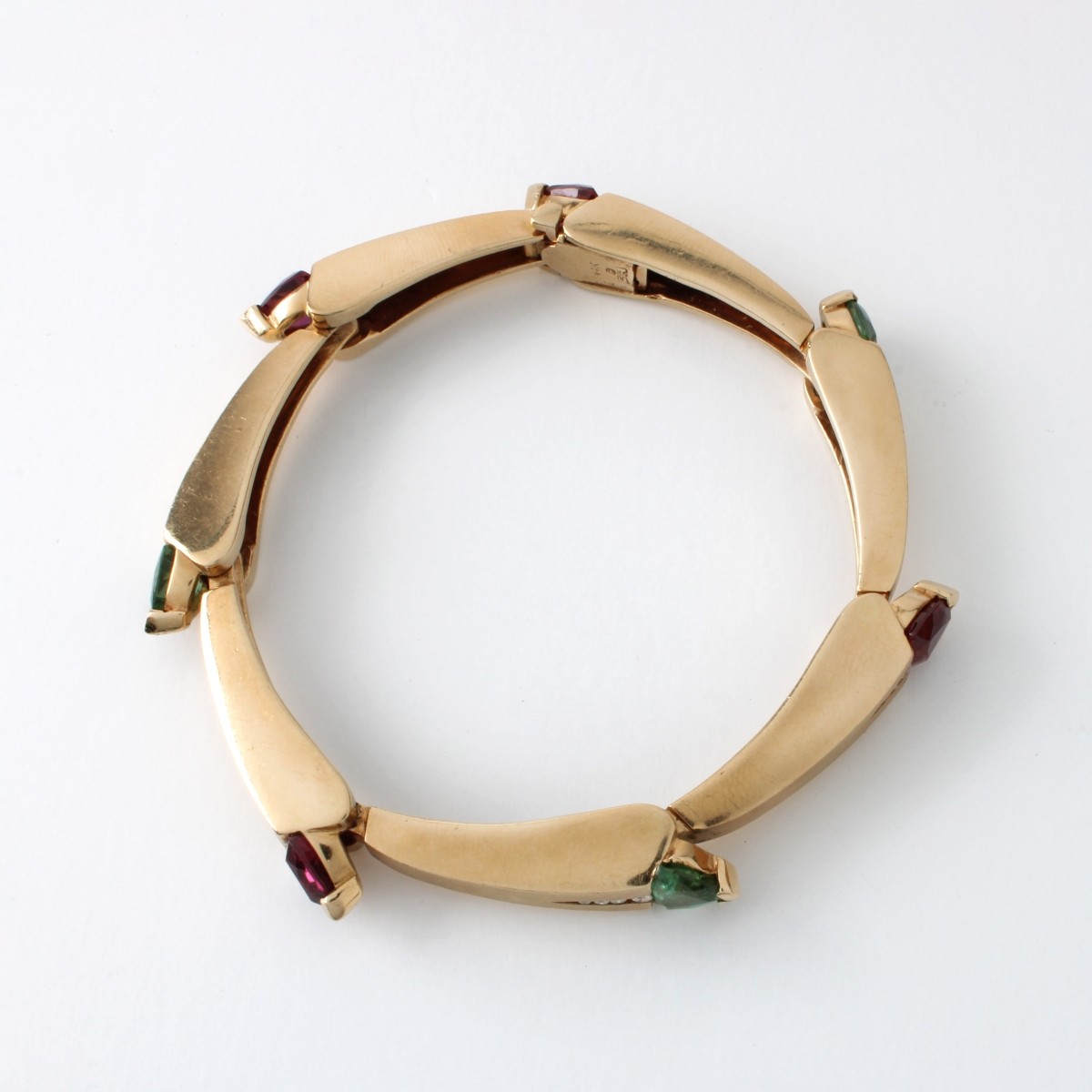 Tourmaline, Diamond and 14K Bracelet