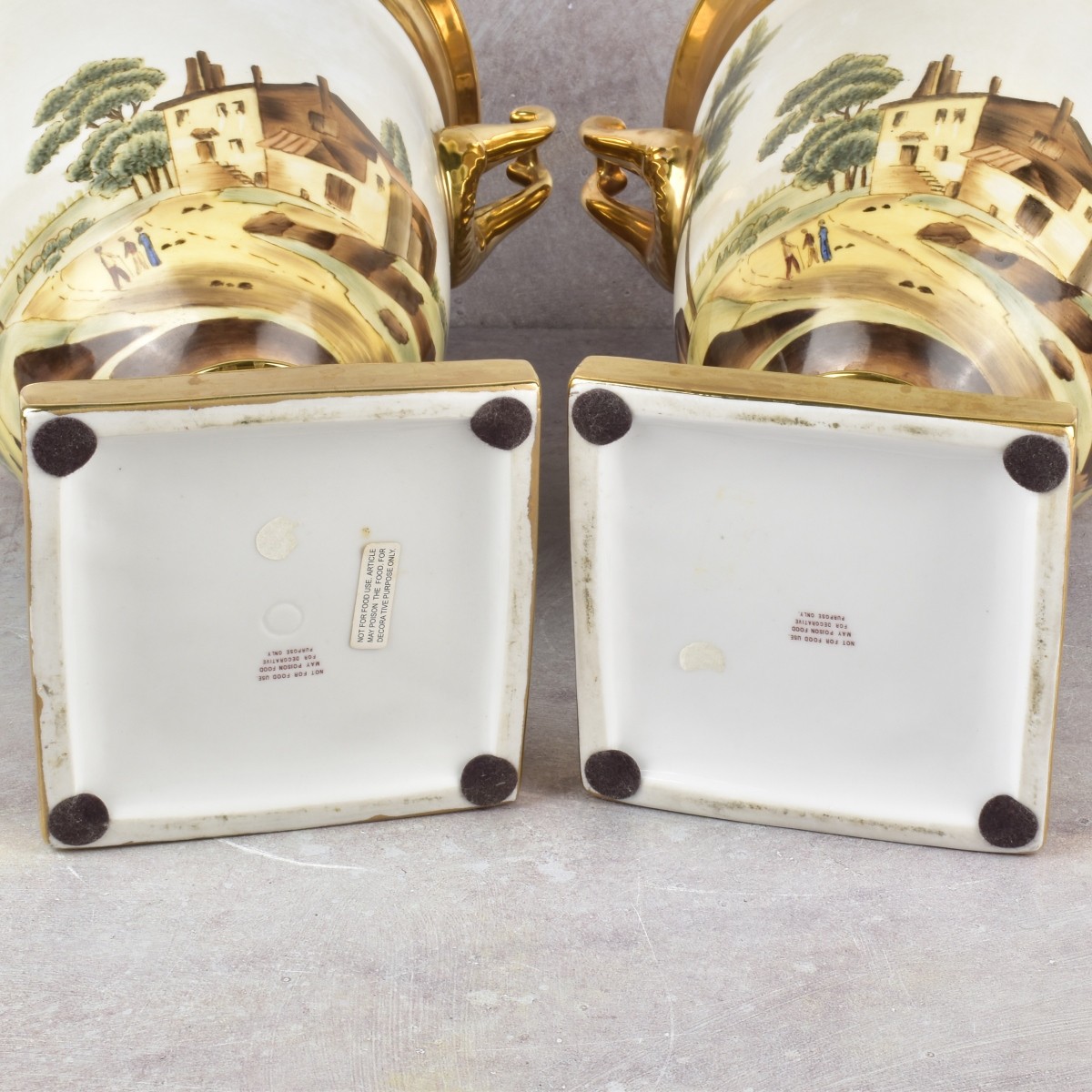 Pair of Porcelain Urns