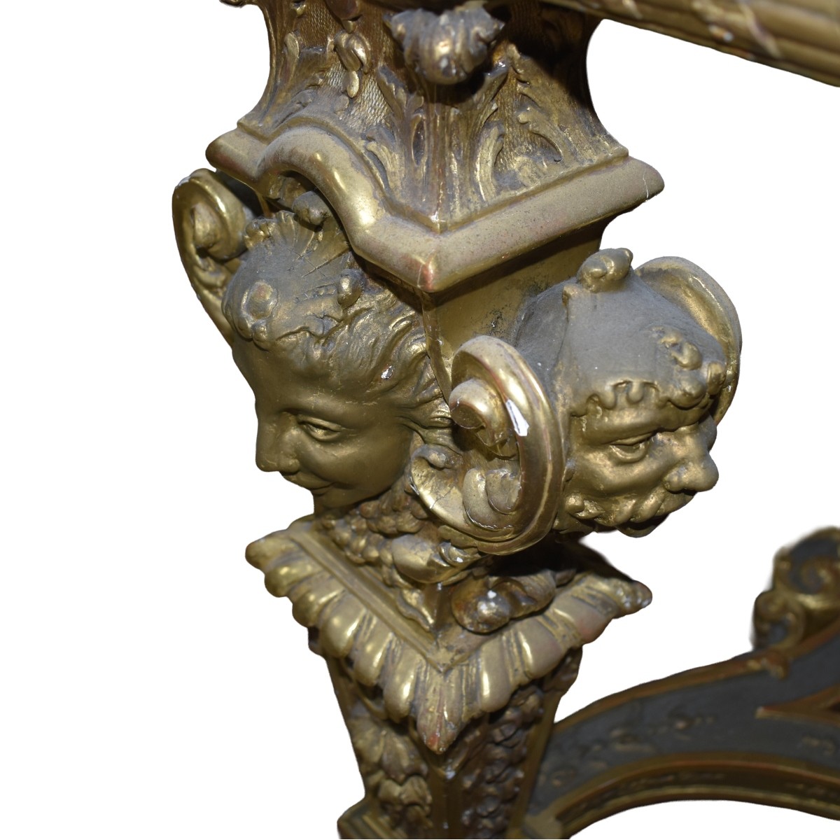 Antique Gilt Wood and Marble Table