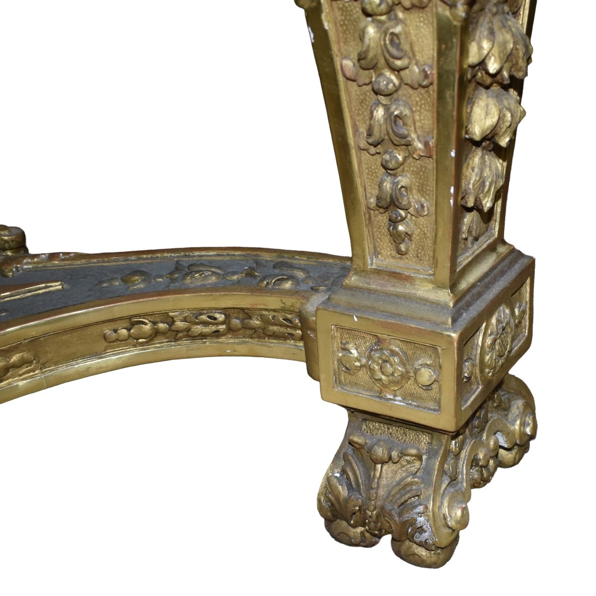 Antique Gilt Wood and Marble Table
