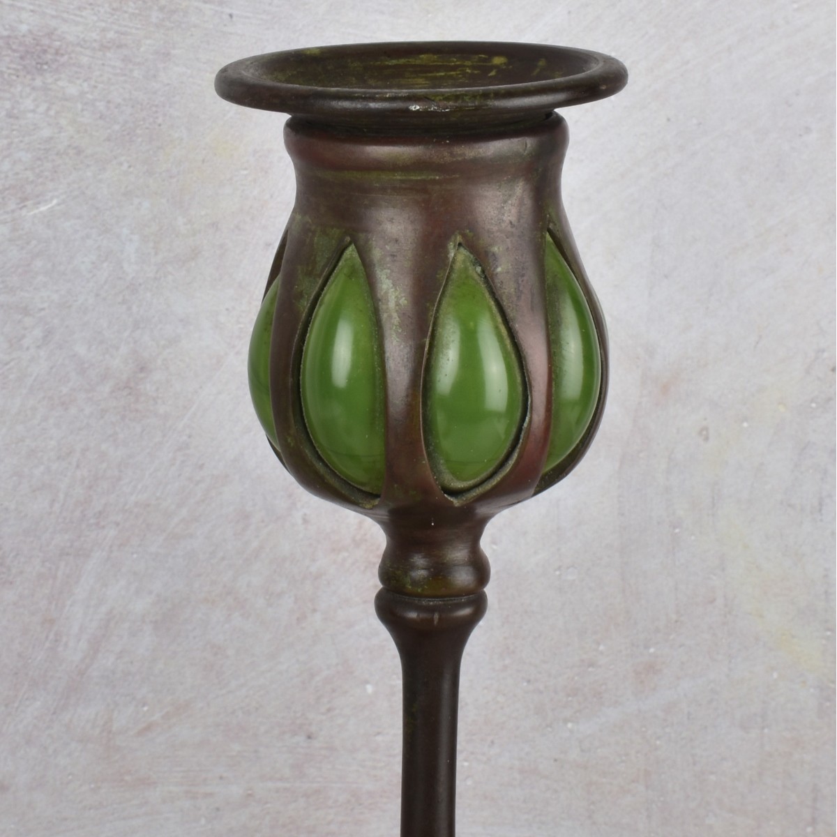 Pair of Tiffany Studios Candlesticks.