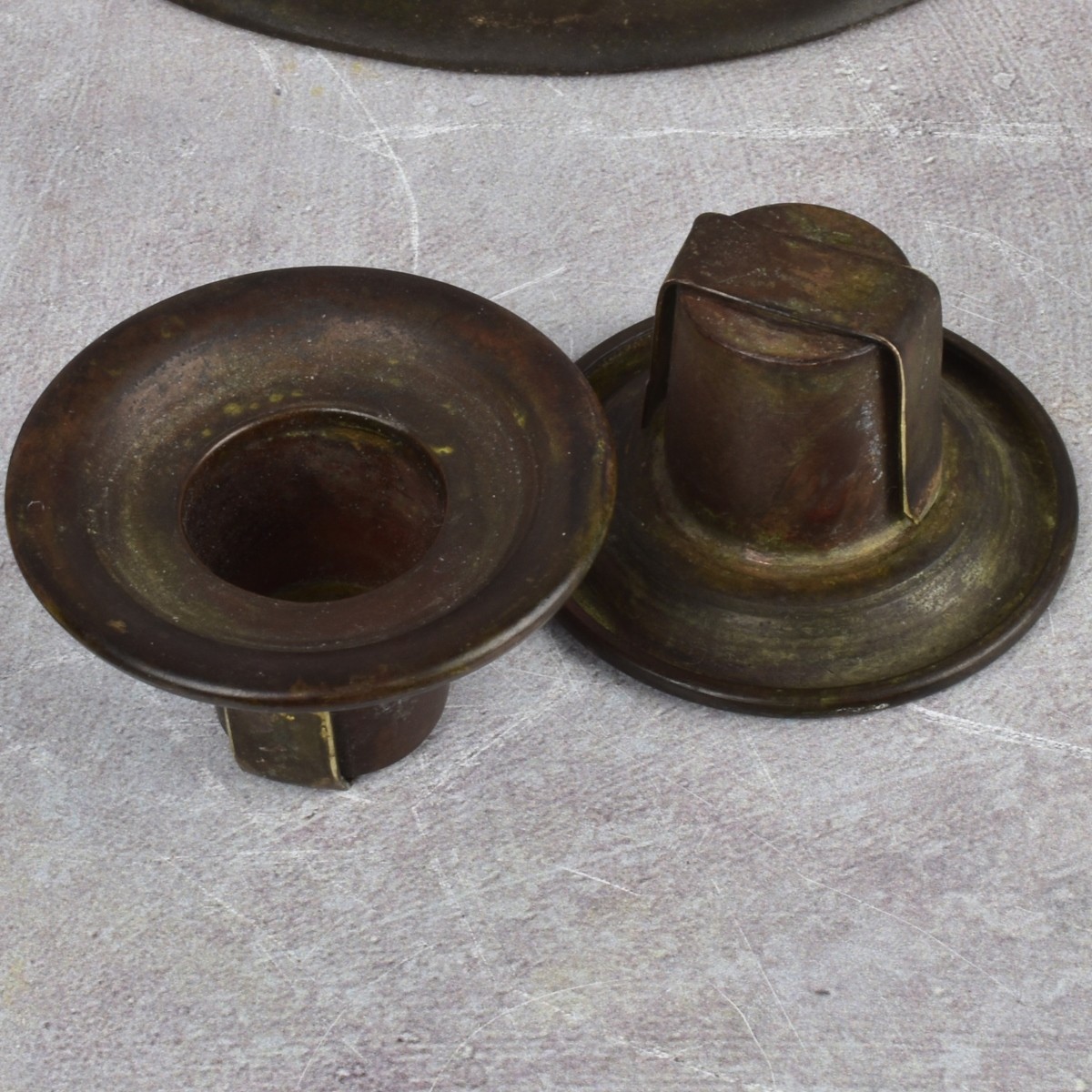 Pair of Tiffany Studios Candlesticks.