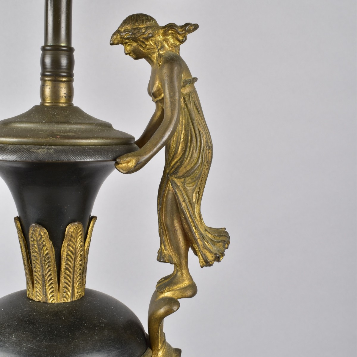20C French Empire Style Gilt Bronze Lamp