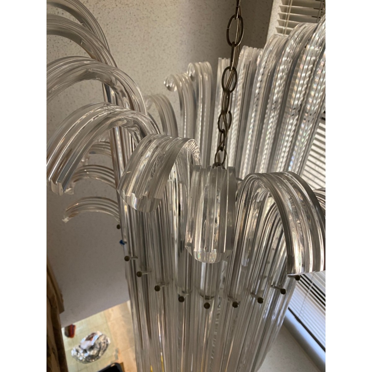 Lg. Acrylic Drop Geometric Chandelier