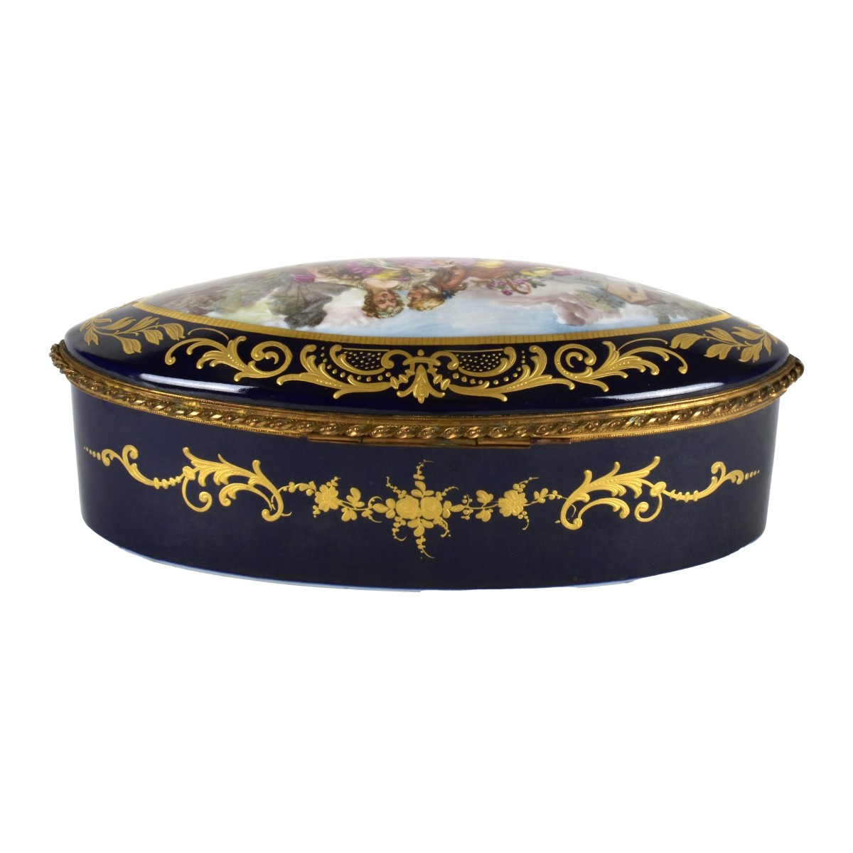 Antique Sevres Cobalt Box