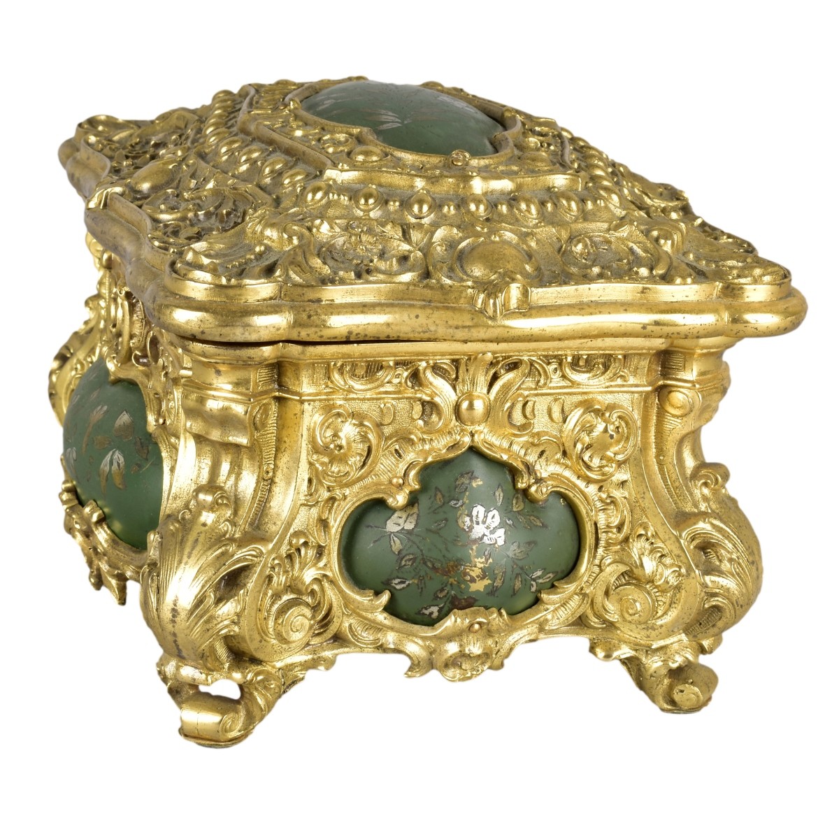19th C. Napoleon III Bronze Jewelry Box