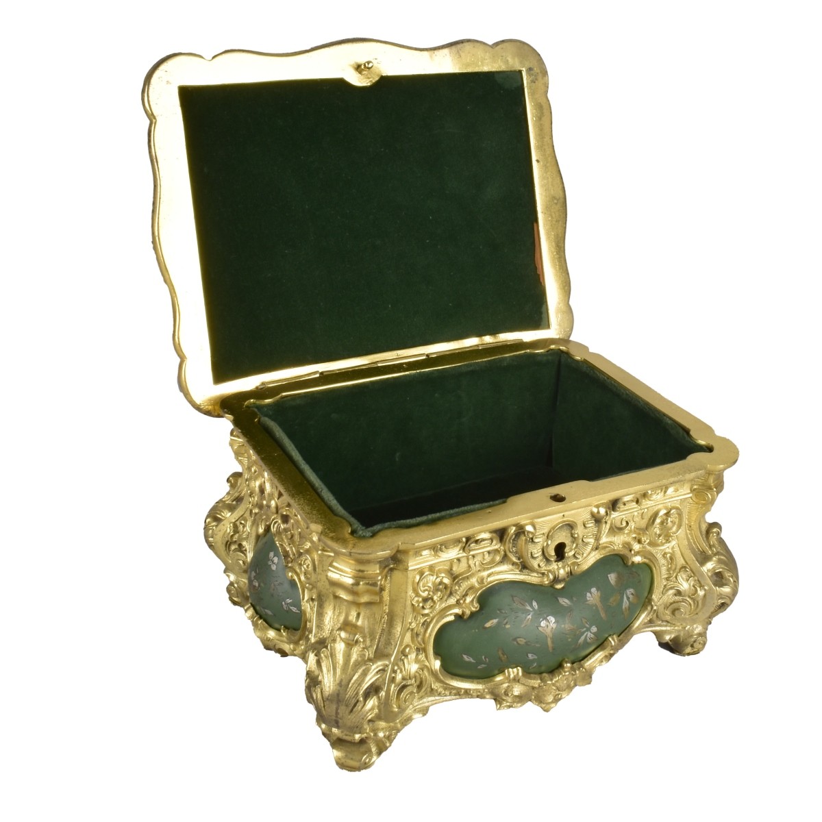 19th C. Napoleon III Bronze Jewelry Box