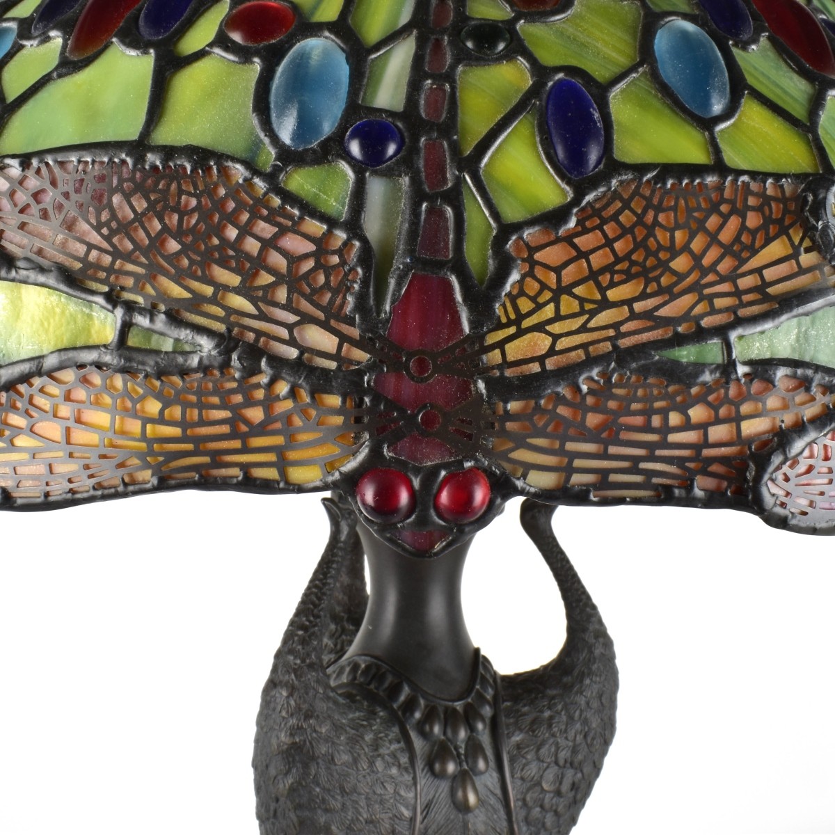 Vintage Tiffany Style Dragonfly Lamp