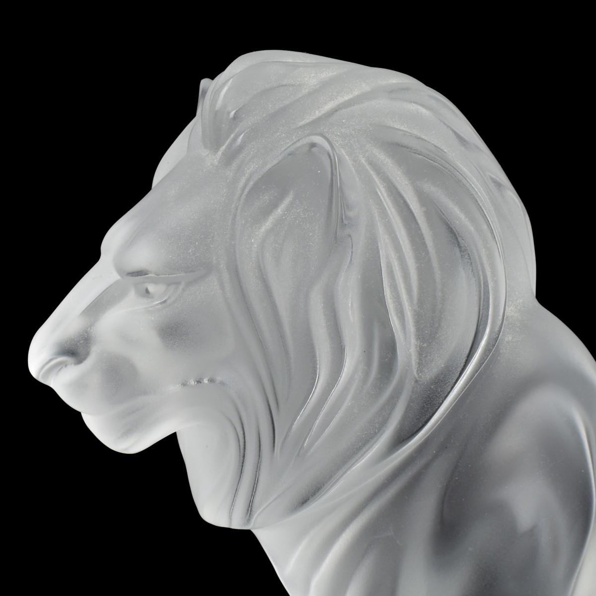 Lalique "Bamara" Lion Sculpture