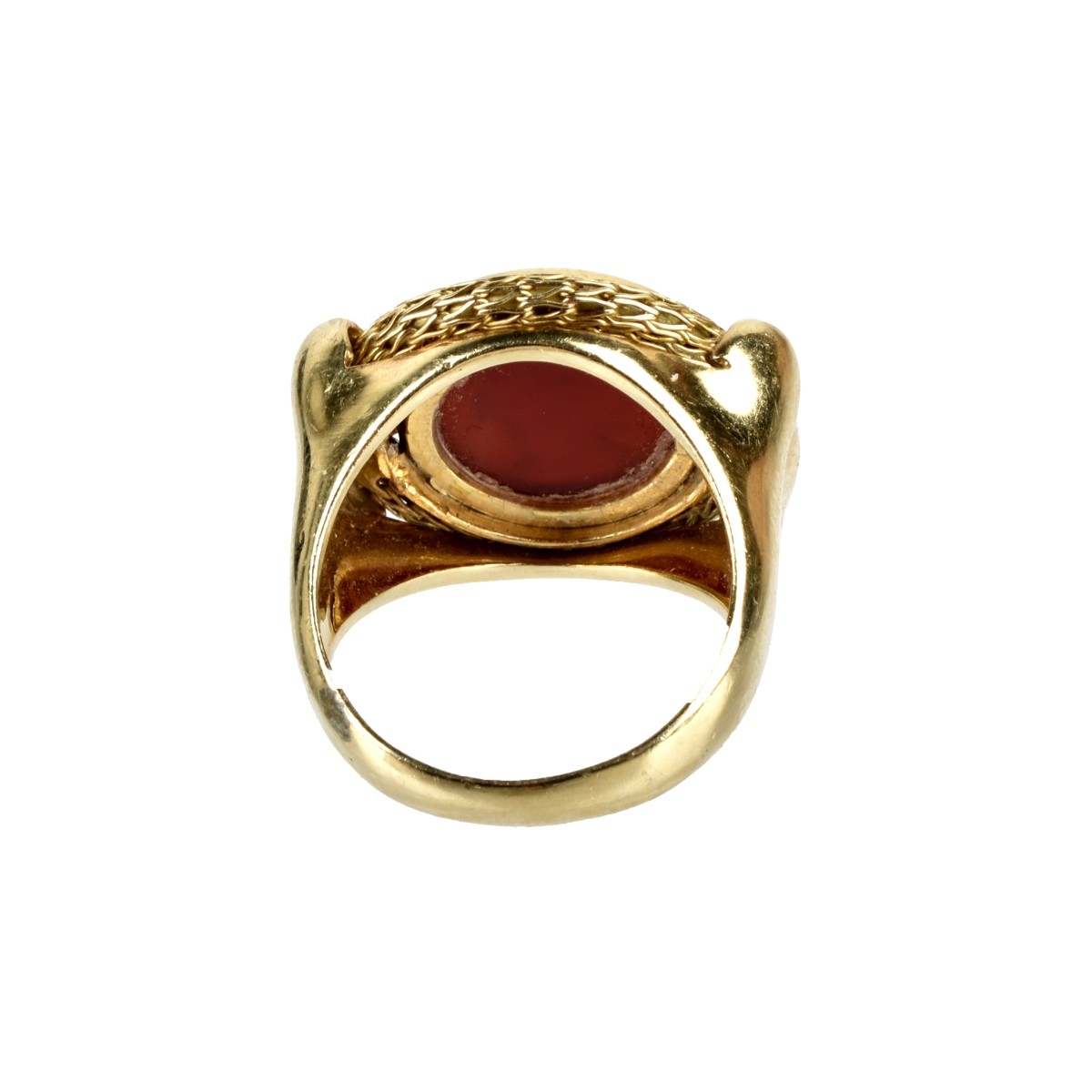 Carnelian Intaglio and 14K Ring