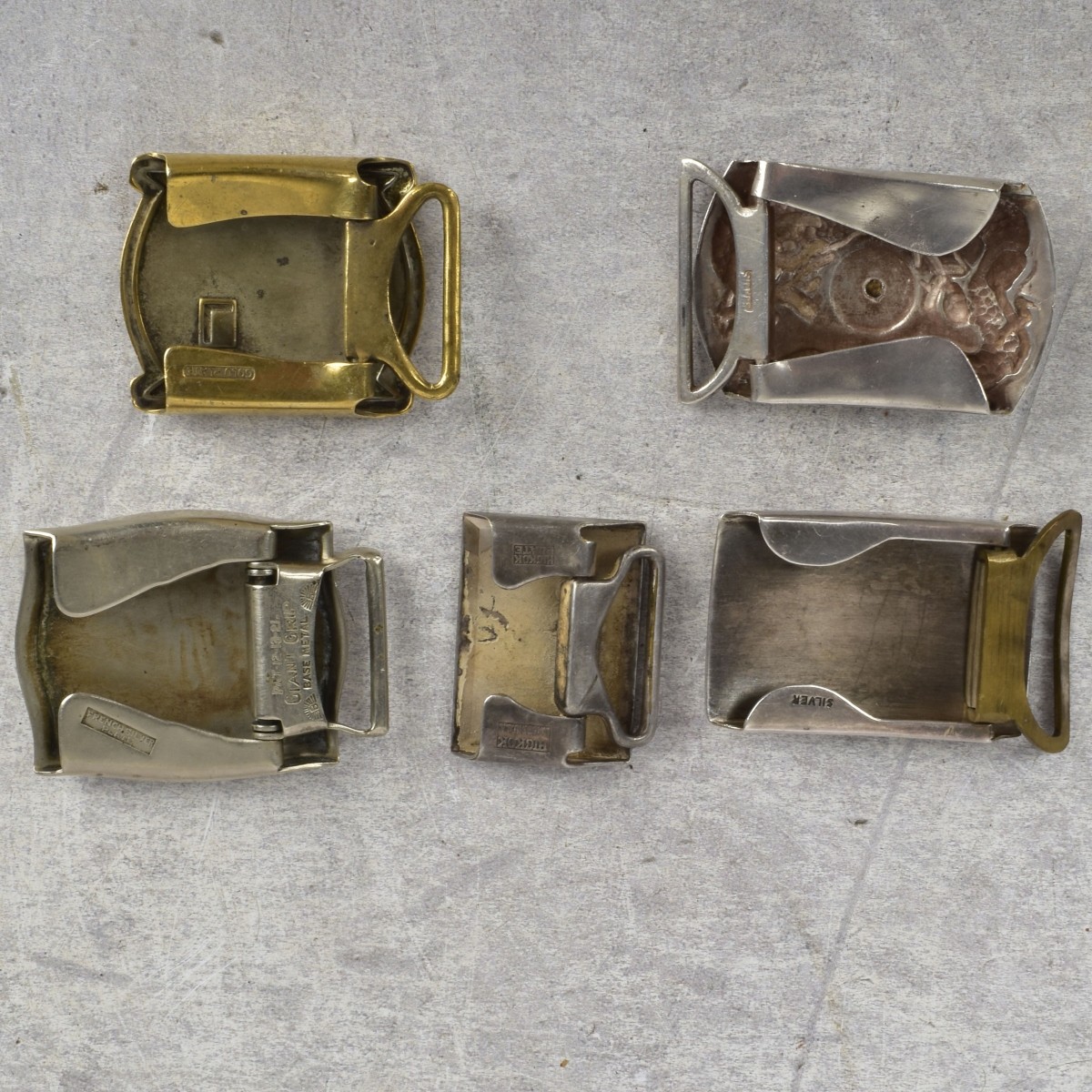 Collection of Silver Belt Buckles