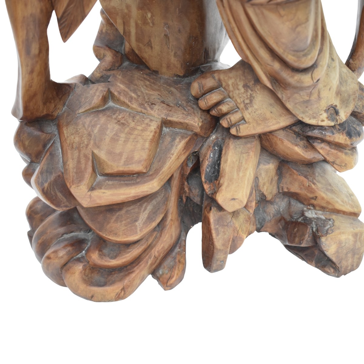 Carved Chinese Sculpture of a Lady