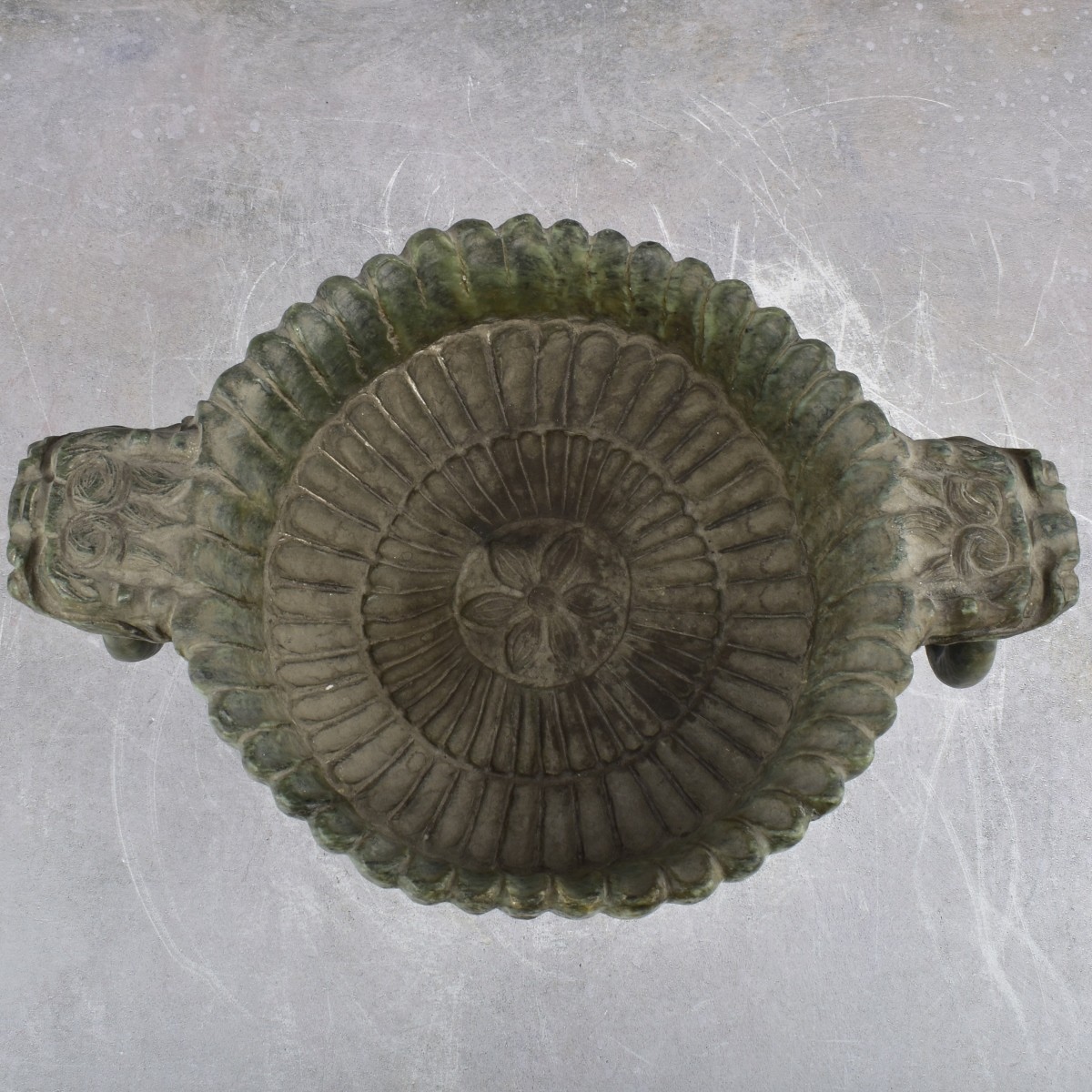 Chinese Hand Carved Jade Bowl