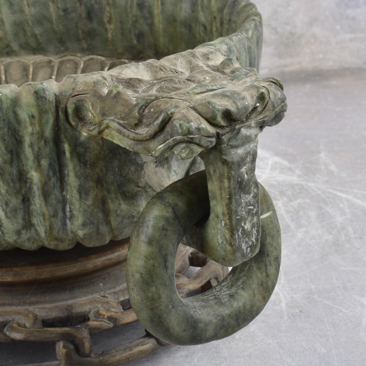 Chinese Hand Carved Jade Bowl