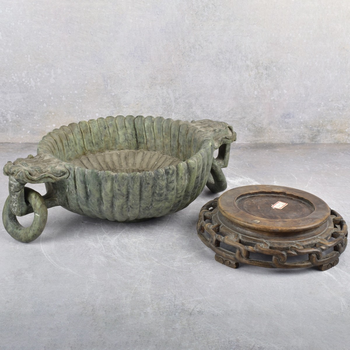 Chinese Hand Carved Jade Bowl