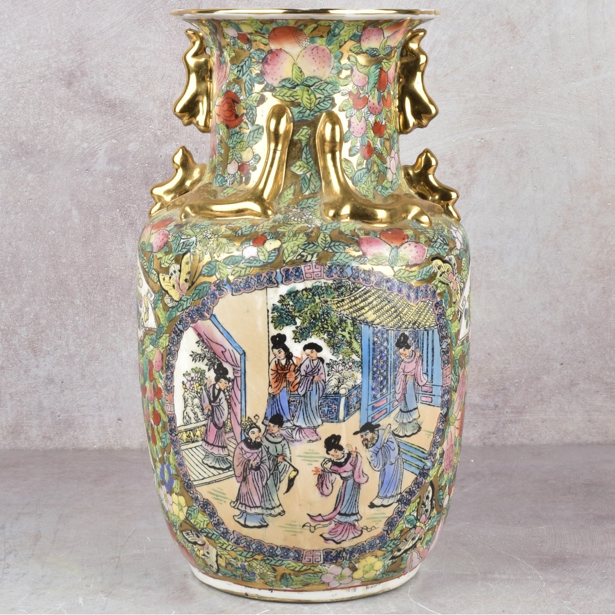 Chinese Rose Medallion Porcelain Vase