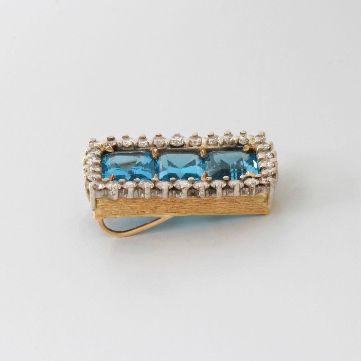 Topaz, Diamond and 14K Pendant