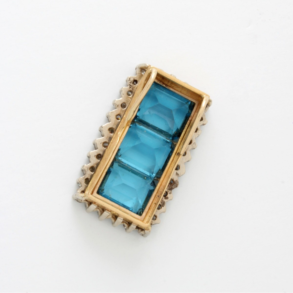 Topaz, Diamond and 14K Pendant