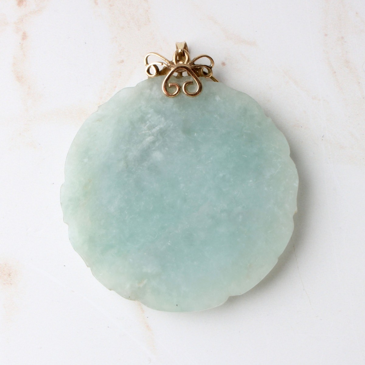 Jade and 14K Pendant