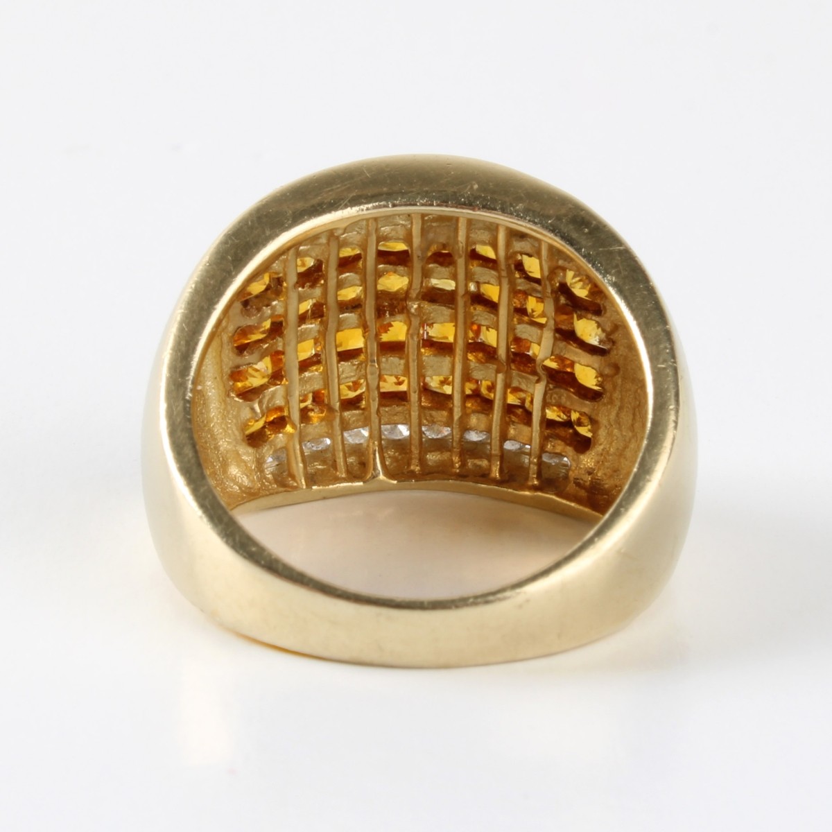 Citrine, Diamond and 14K Ring