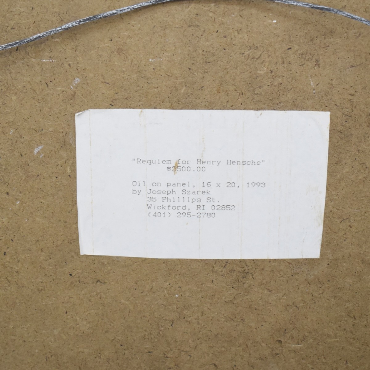 Joseph Szarek, America (20th Century)