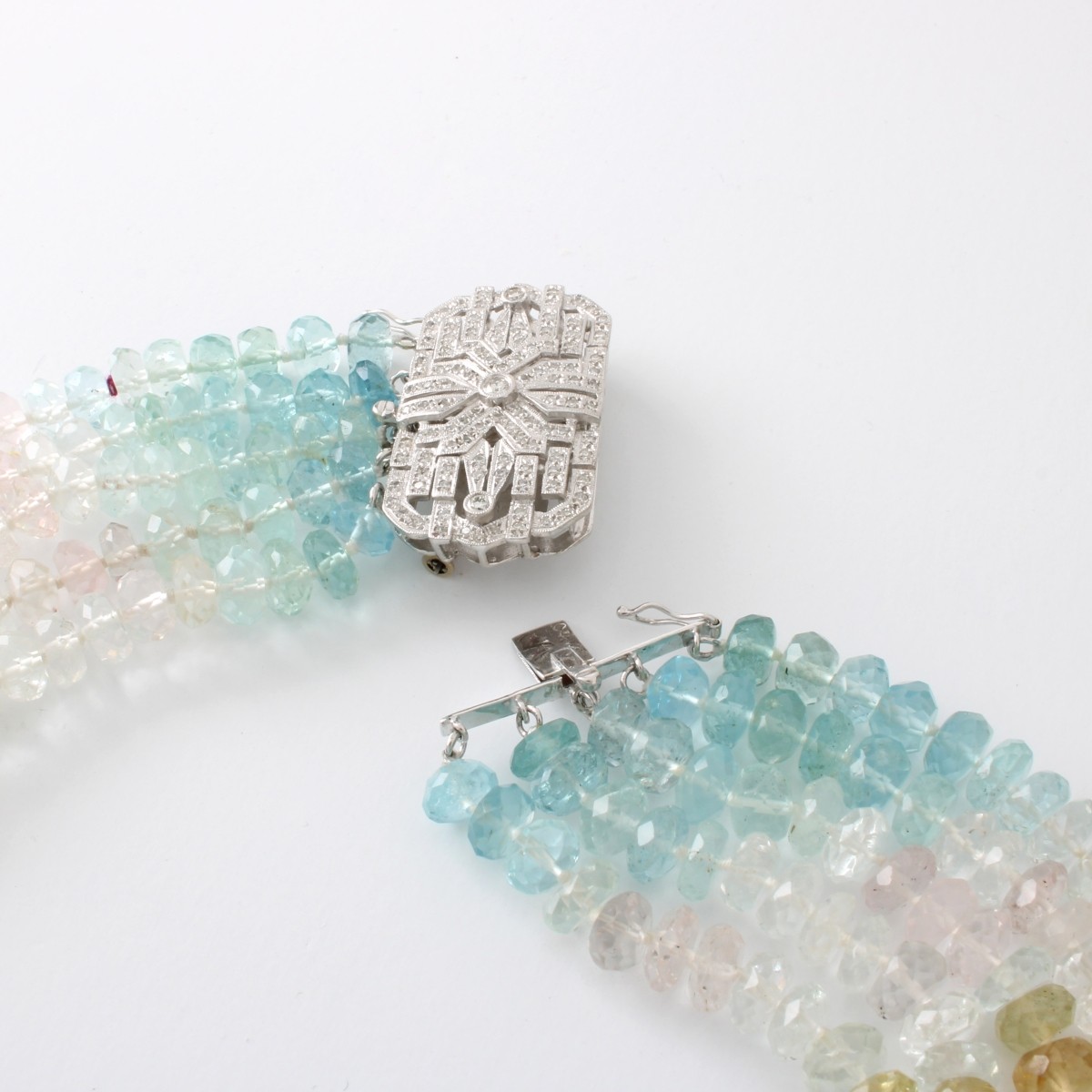 Sapphire, Diamond and 14K Necklace