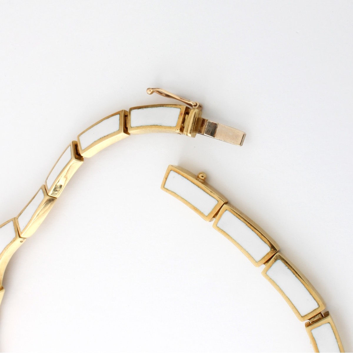 Diamond, Enamel and 18K Jewelry Suite