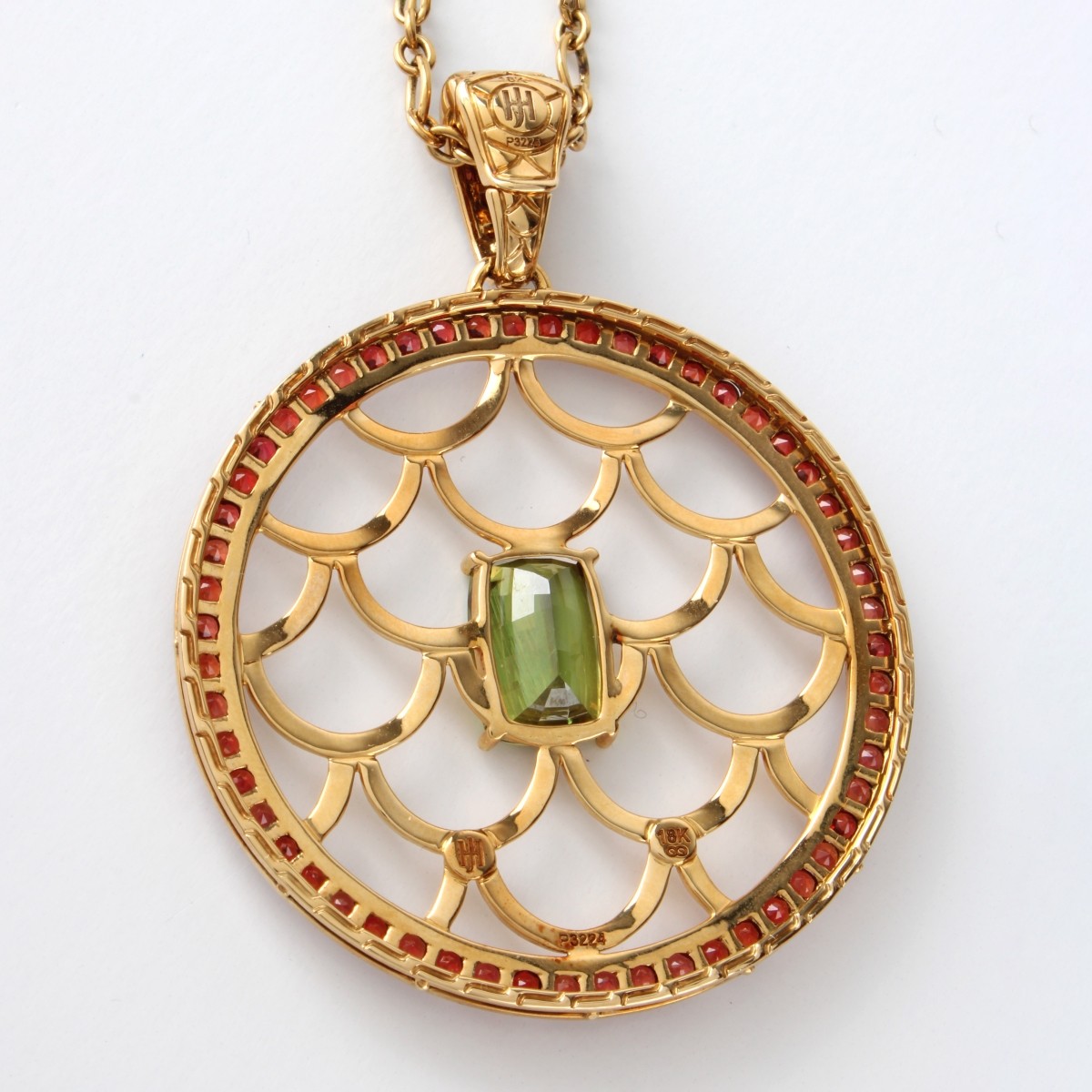 John Hardy Gemstone and 18K Necklace