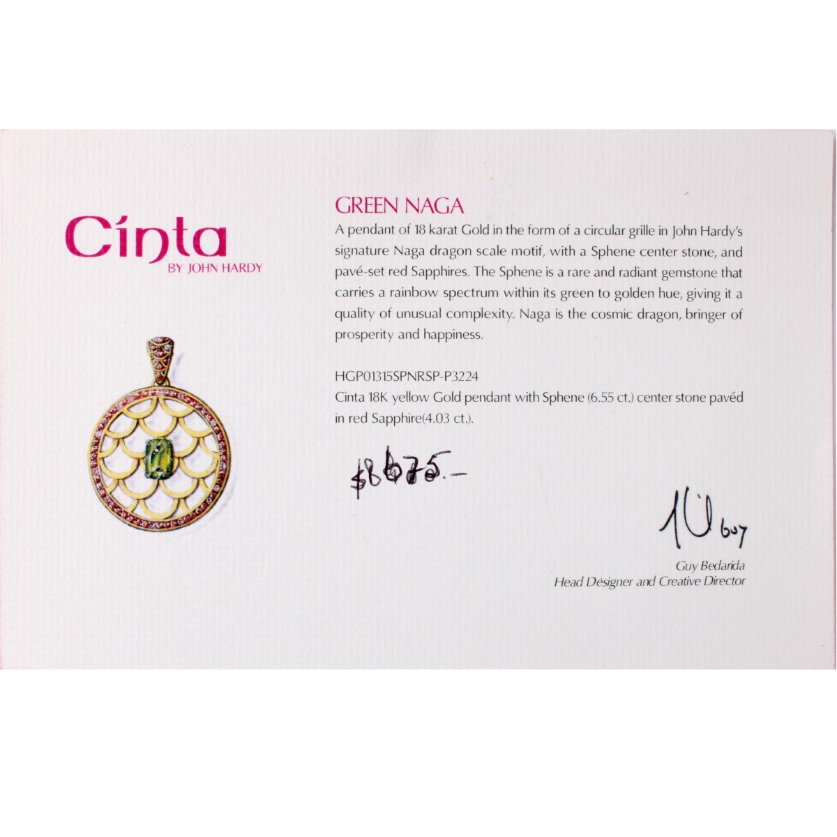 John Hardy Gemstone and 18K Necklace