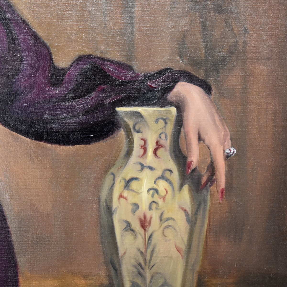 Large oil on Canvas Portrait