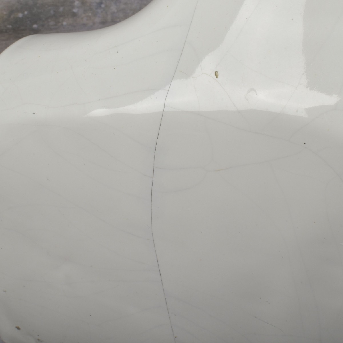 Large White Glazed Porcelain Head of Hermes