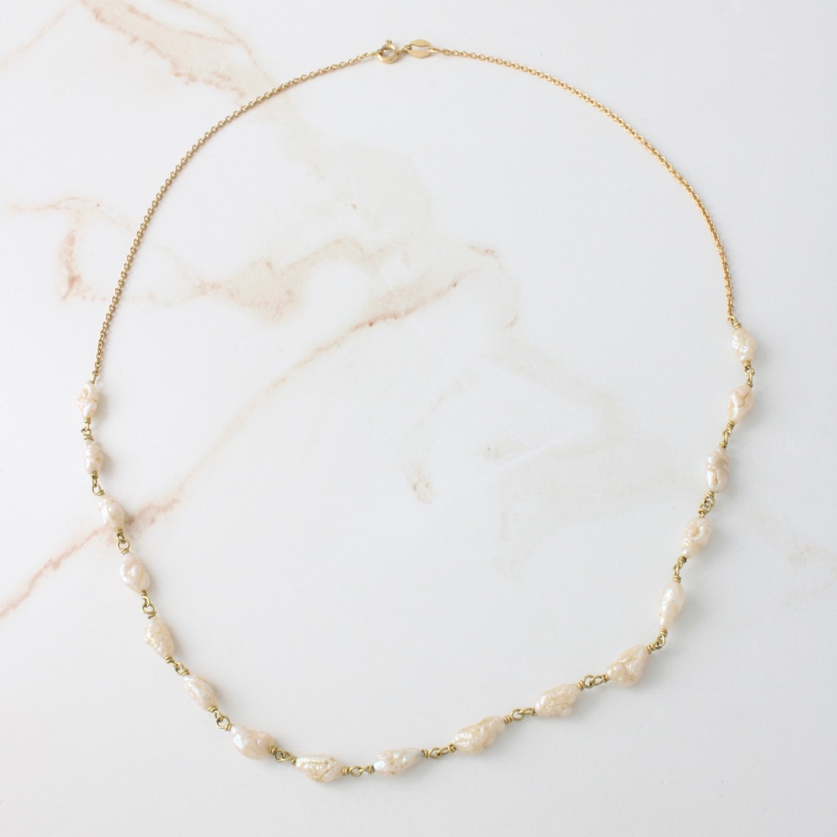 Pearl and 18K Necklace