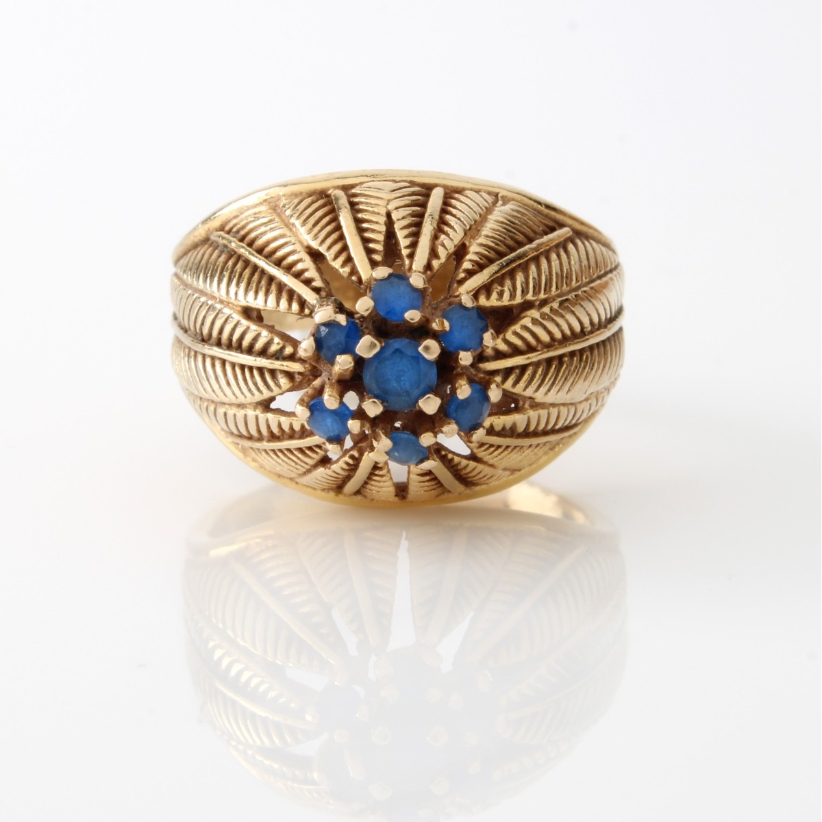 Sapphire and 14K Ring