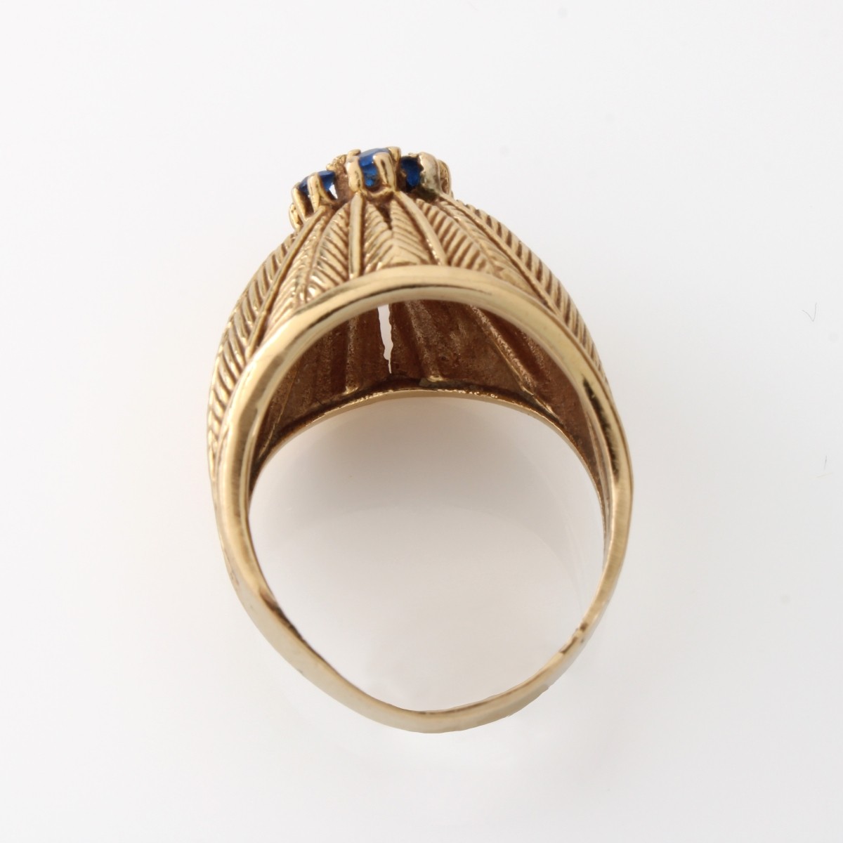 Sapphire and 14K Ring