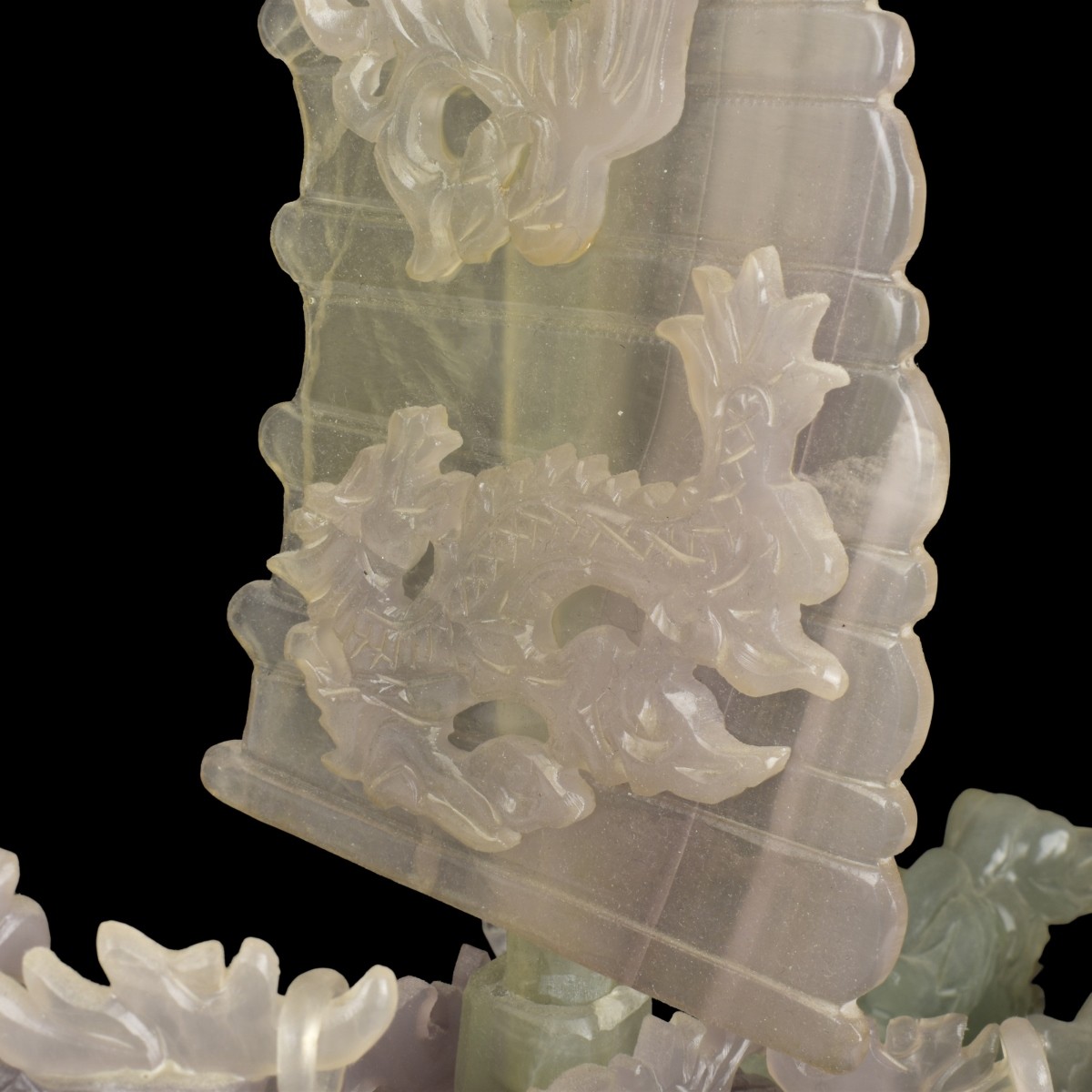 Chinese Jade Dragon Boat