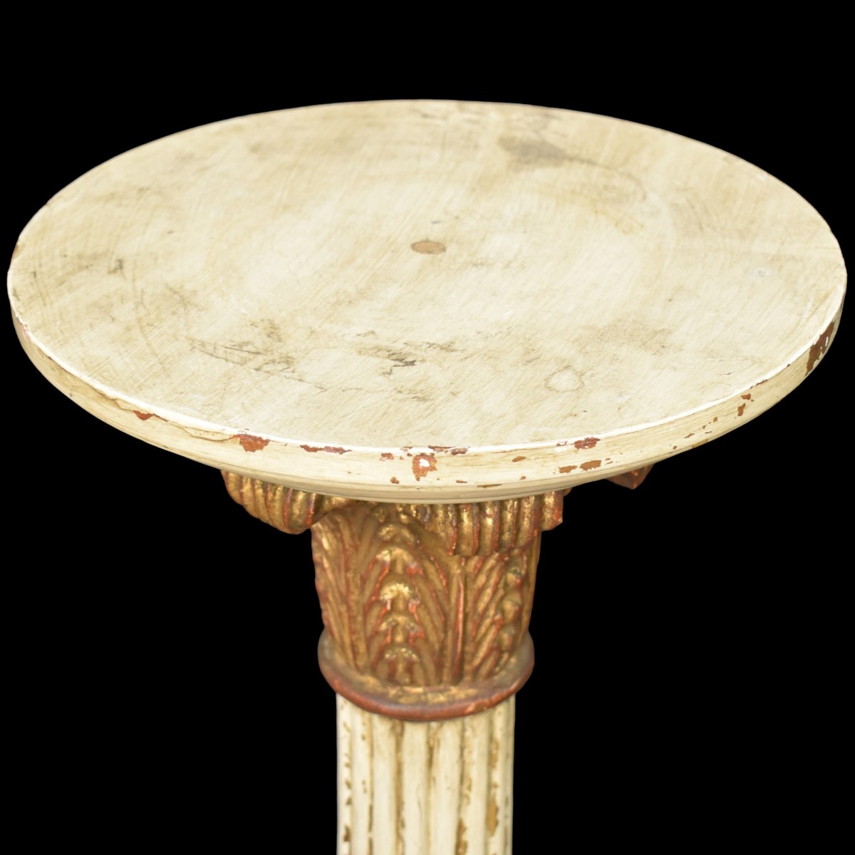 Antique Gilt Wood Columnar Pedestal