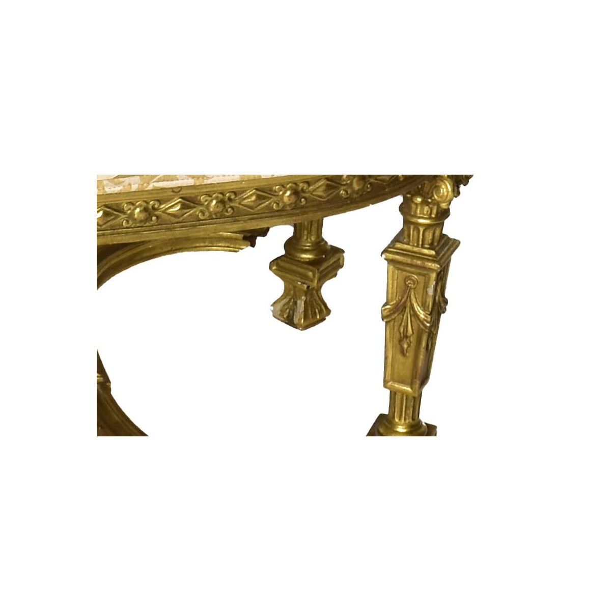 Antique Gilt Wood Figural Carved Arm Chair