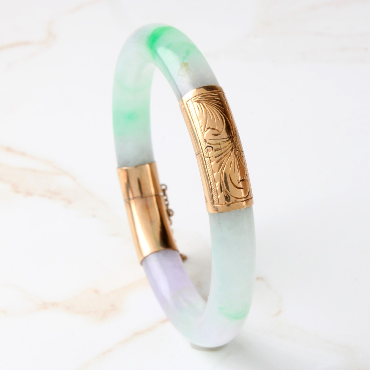 Jade and 14K Bracelet