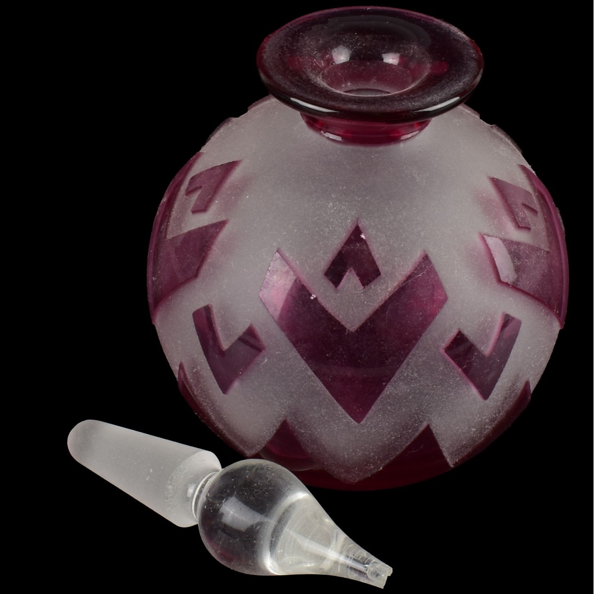 Vintage Art Deco Glass Perfume Bottles