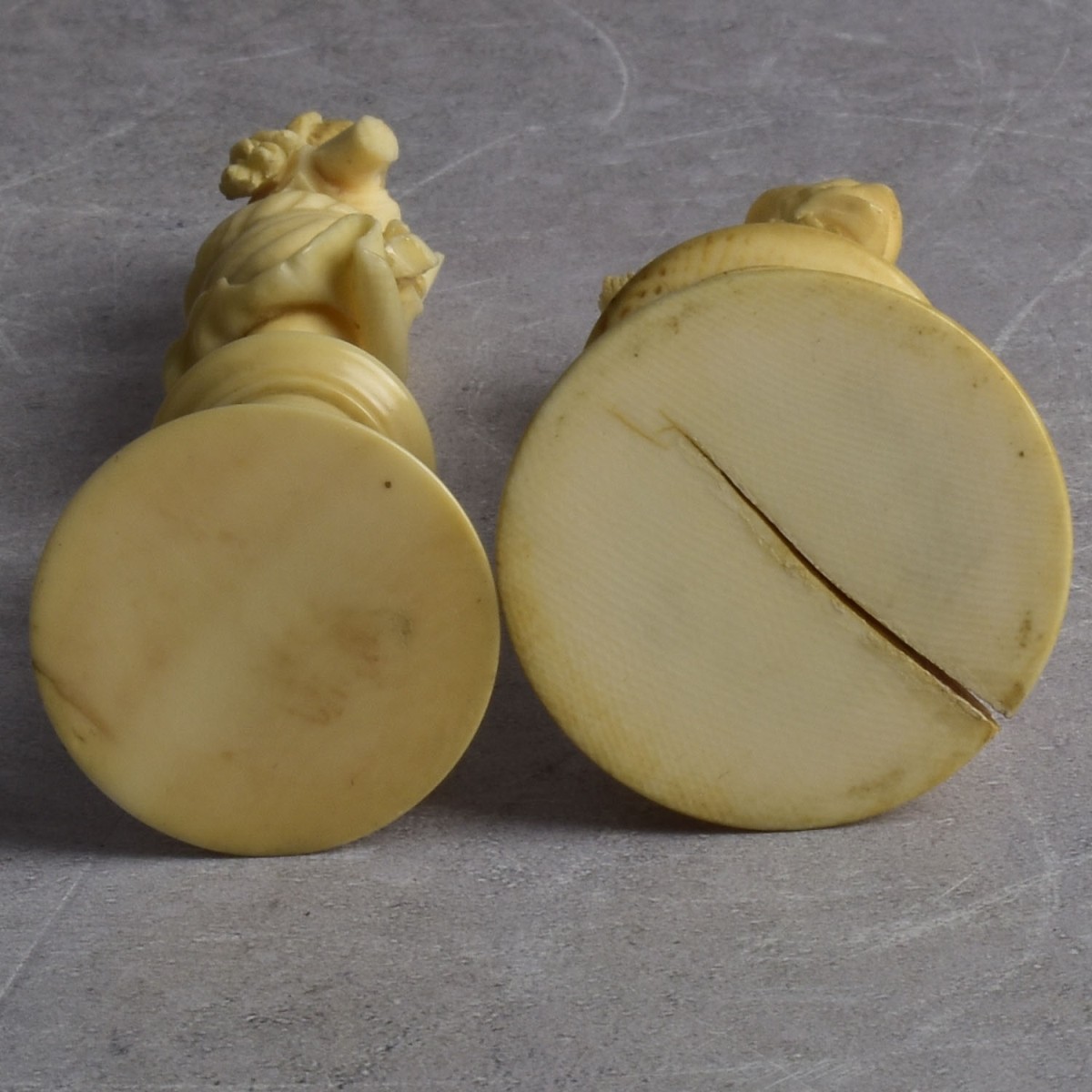 Antique Continental Carvings of Standing Figures