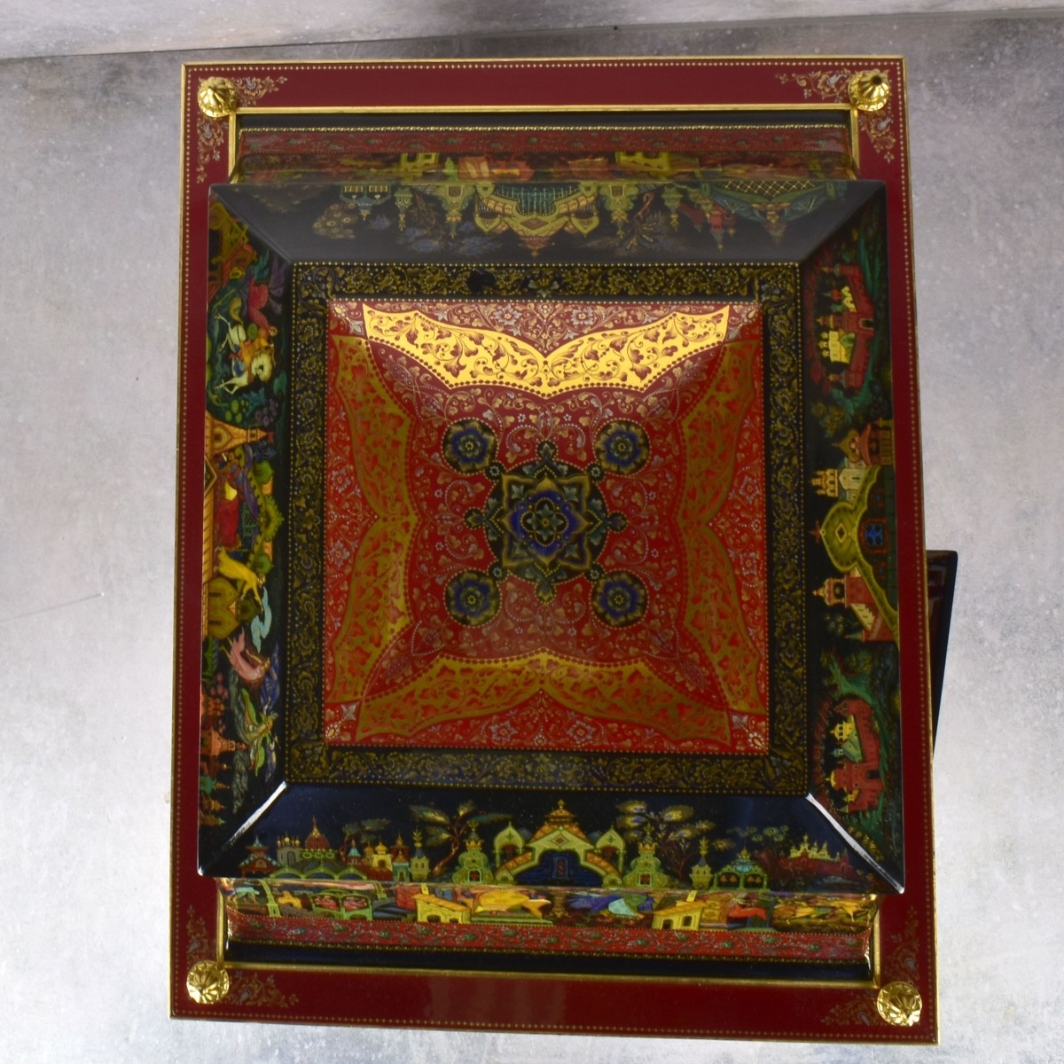 Important Russian Lacquered Cabinet