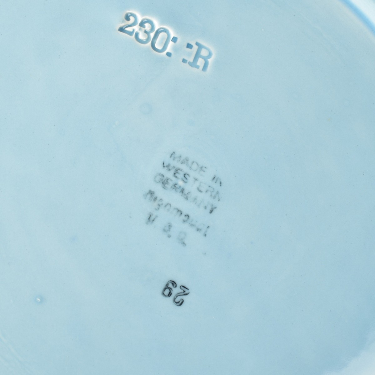 German Majolica Turquoise Bird Plates