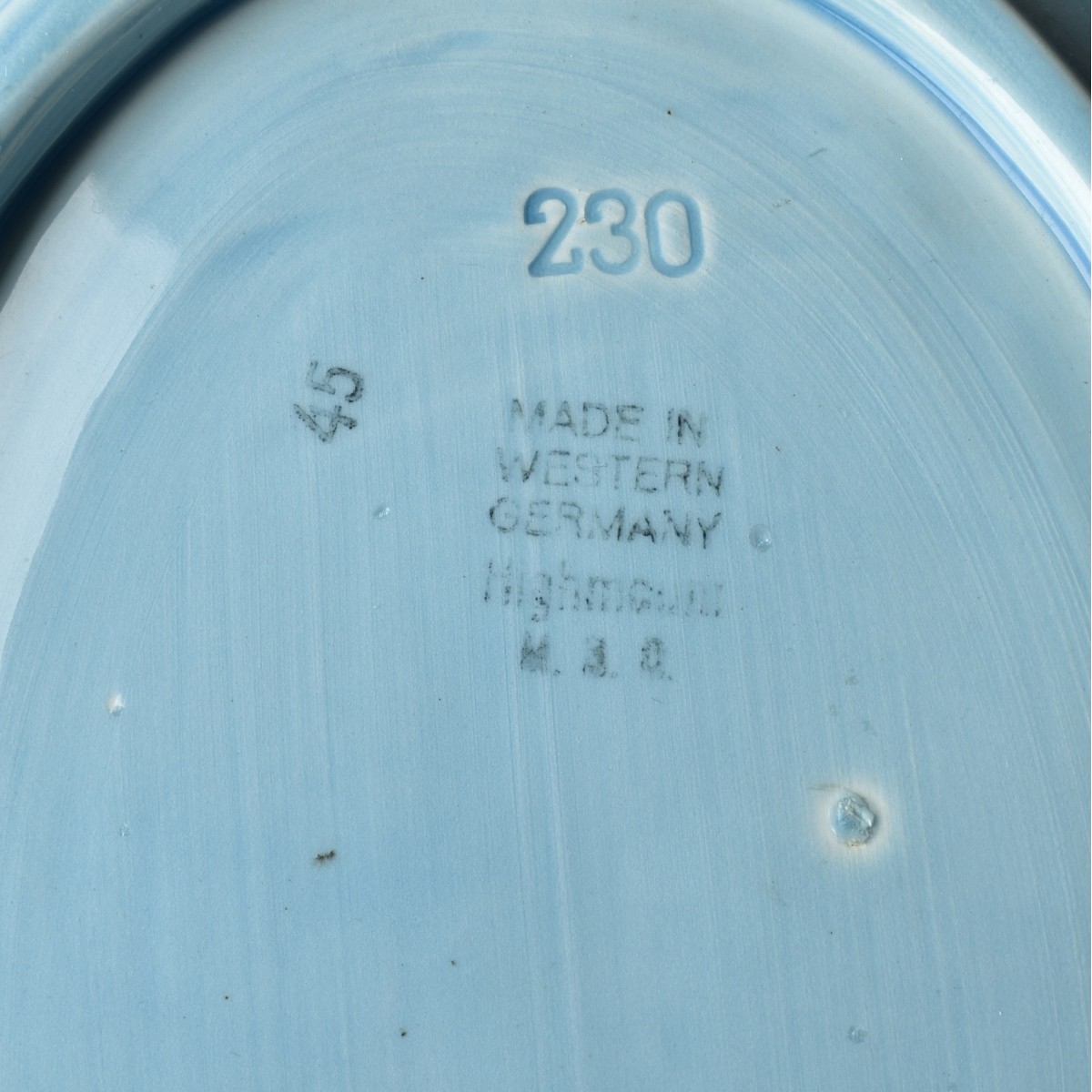 German Majolica Turquoise Bird Plates