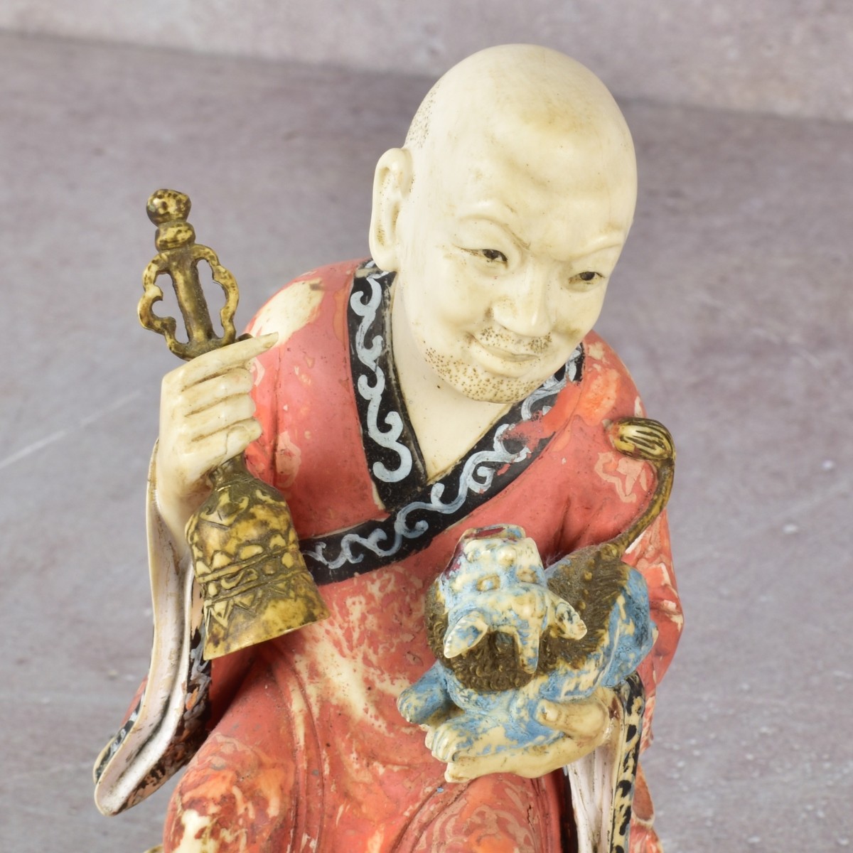 Chinese Carving of a Seated Man