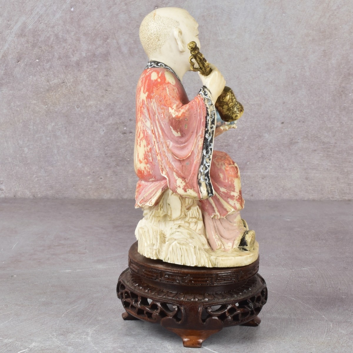 Chinese Carving of a Seated Man