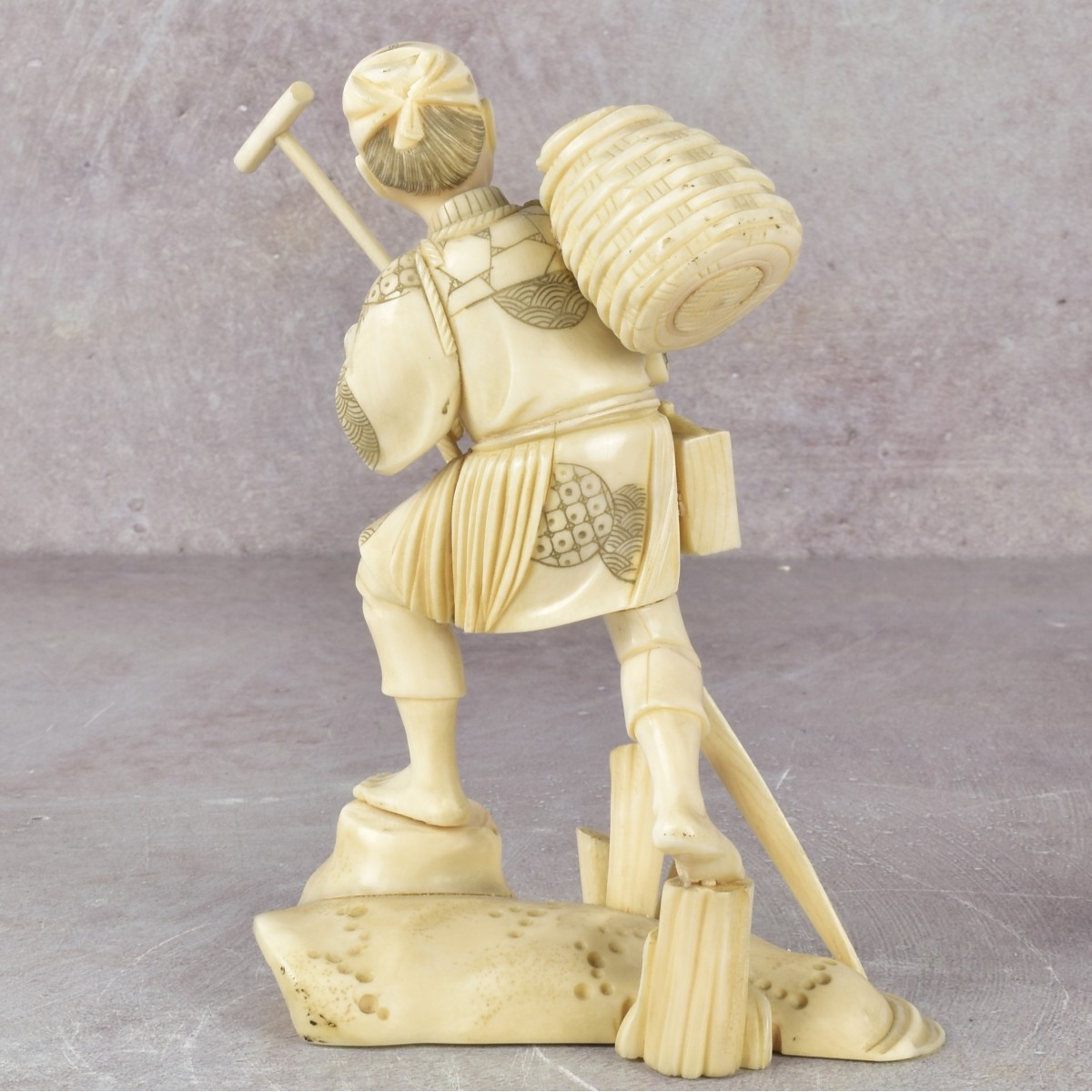 Finely Carved Japanese Okimono