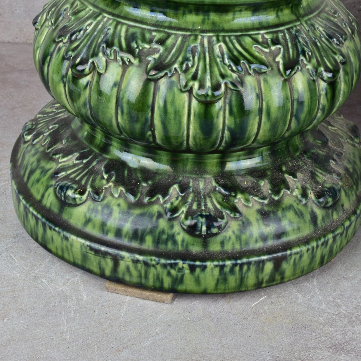 Majolica Pedestal and Jardinieres