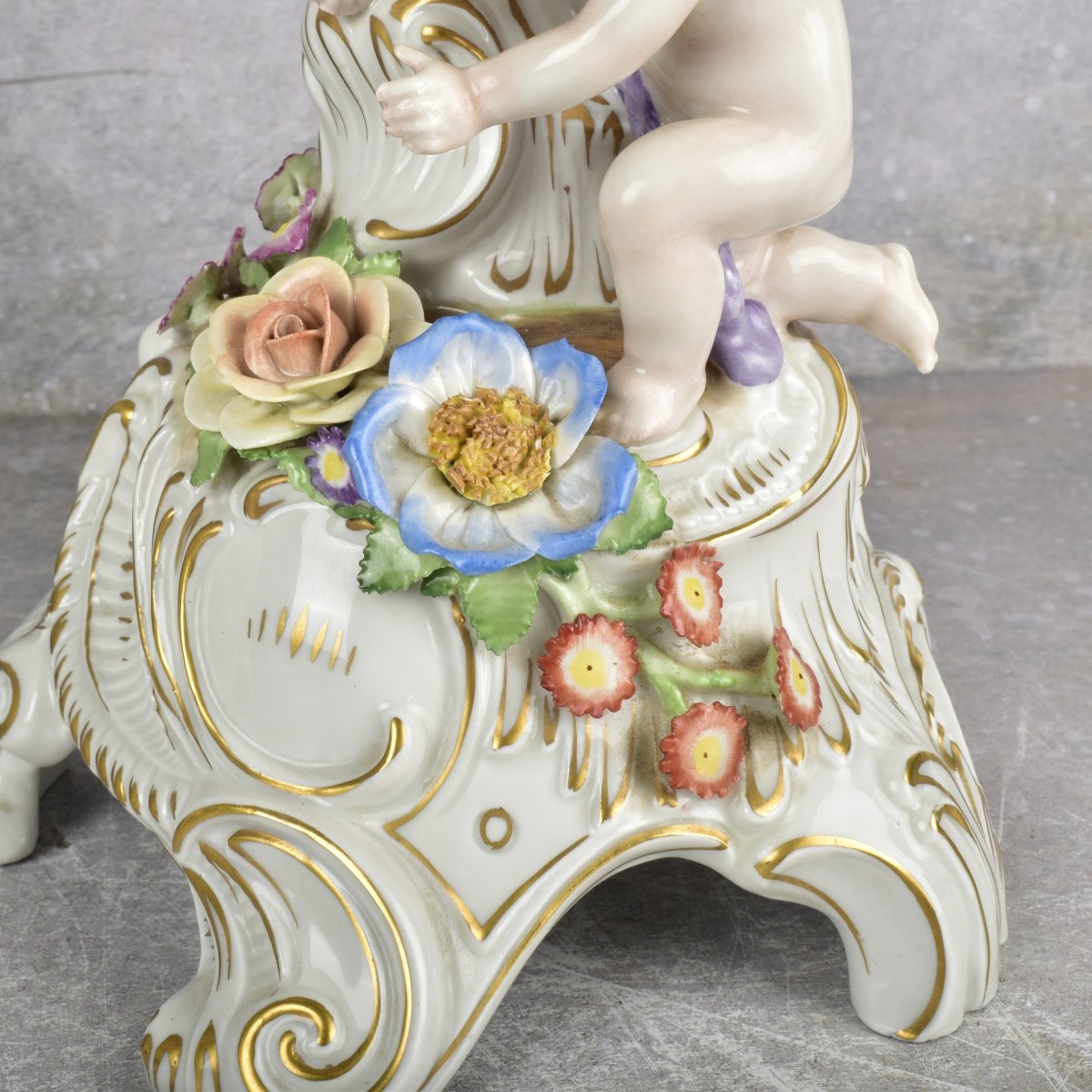 Pair of Dresden German Porcelain Candelabra